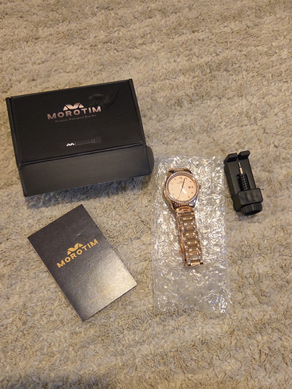 Women's Rose Gold Bracelet Watch - Elegant Link Strap